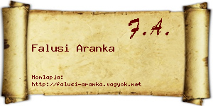 Falusi Aranka névjegykártya