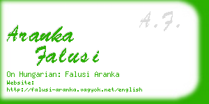 aranka falusi business card